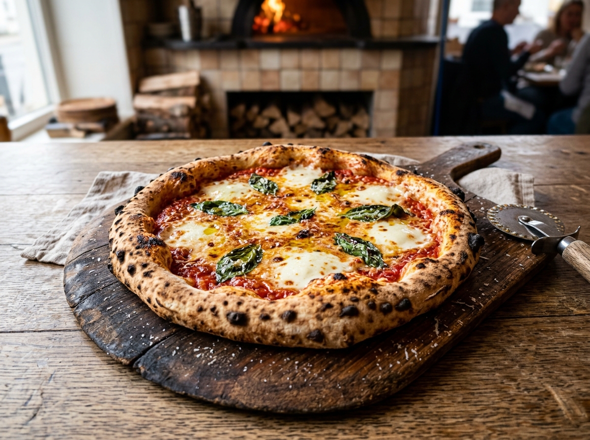 Artisanal Margherita Wood-Fired Pizza